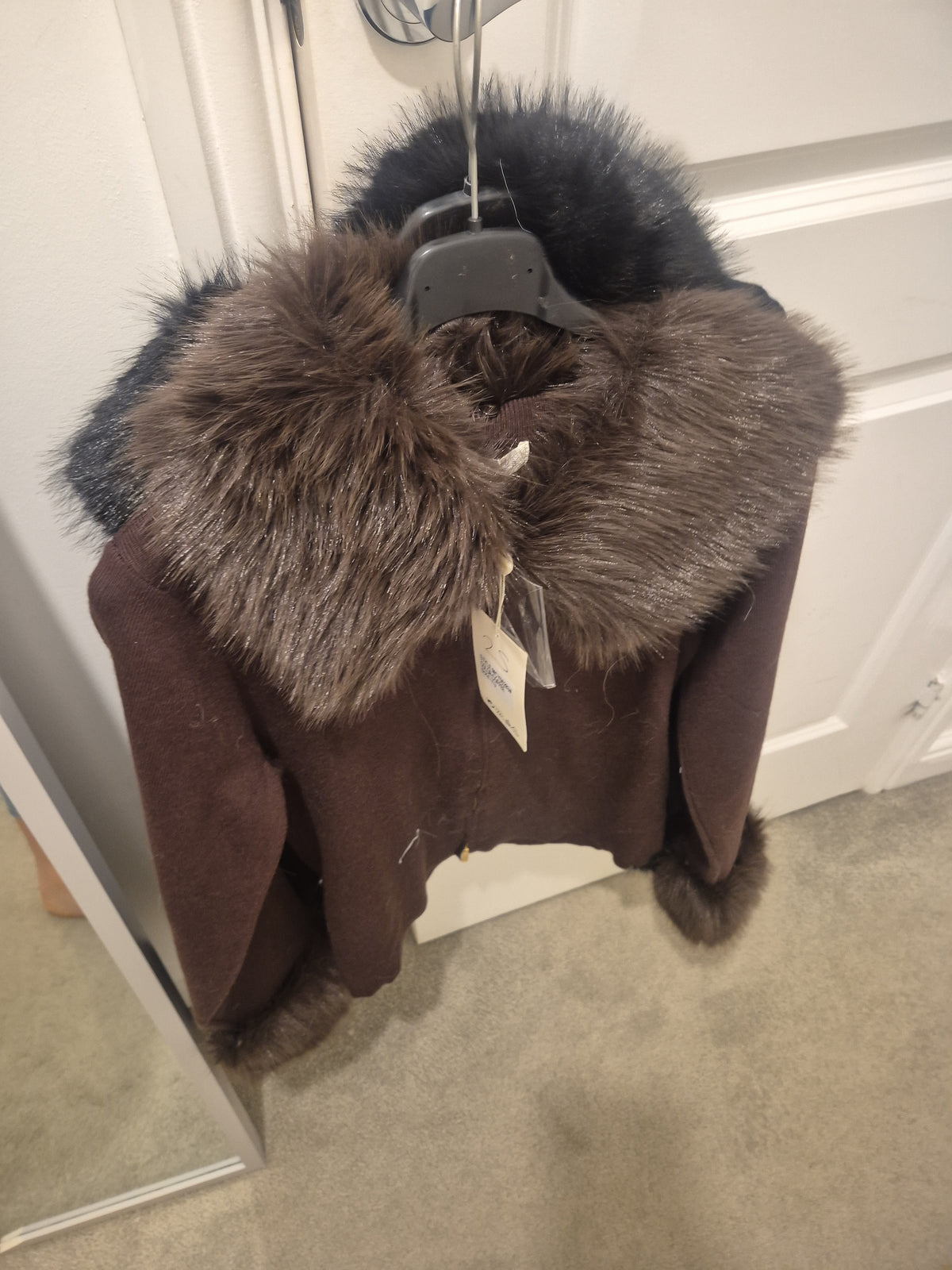 Faux Fur Cardigan One Size