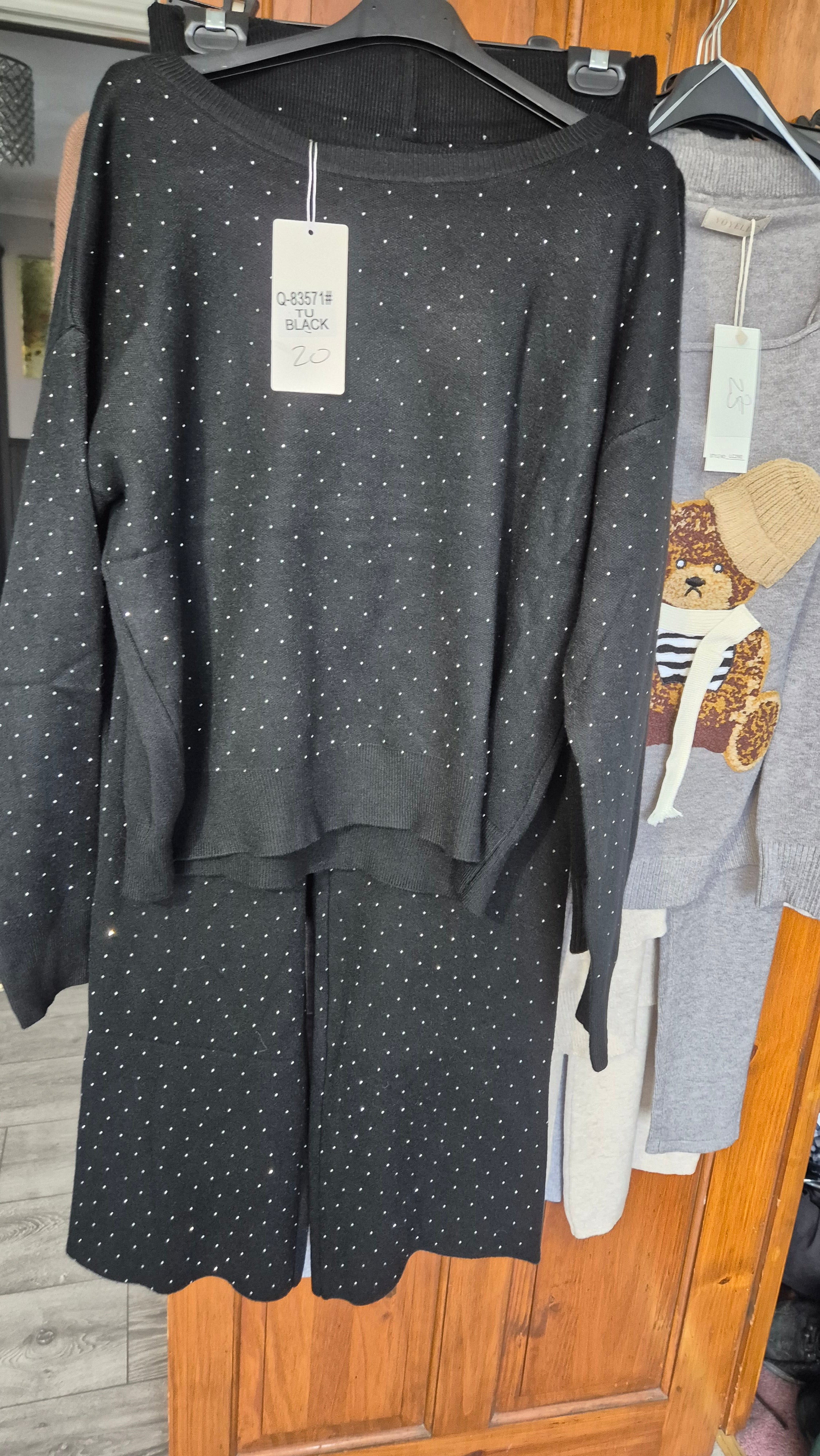 Diamonte Set Wide Leg One Size