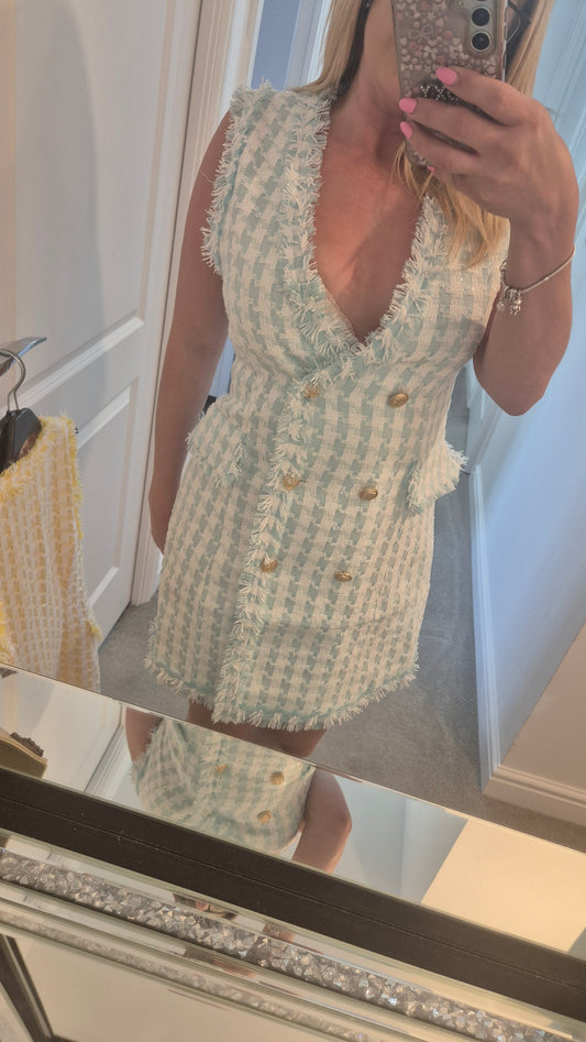Tweed Dress Blue