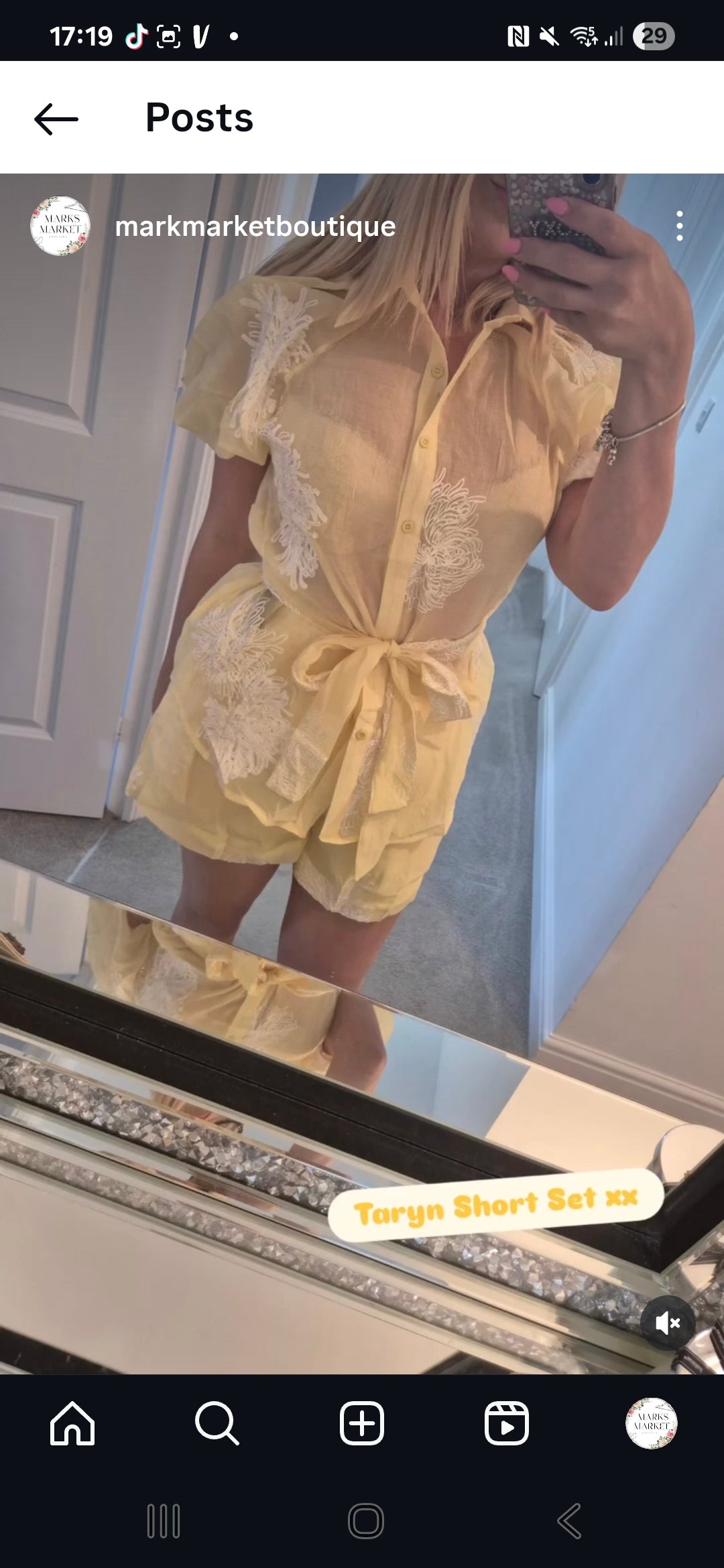 Taryn Short set Size Small was. £28 now £18 No Returns On Sale Items