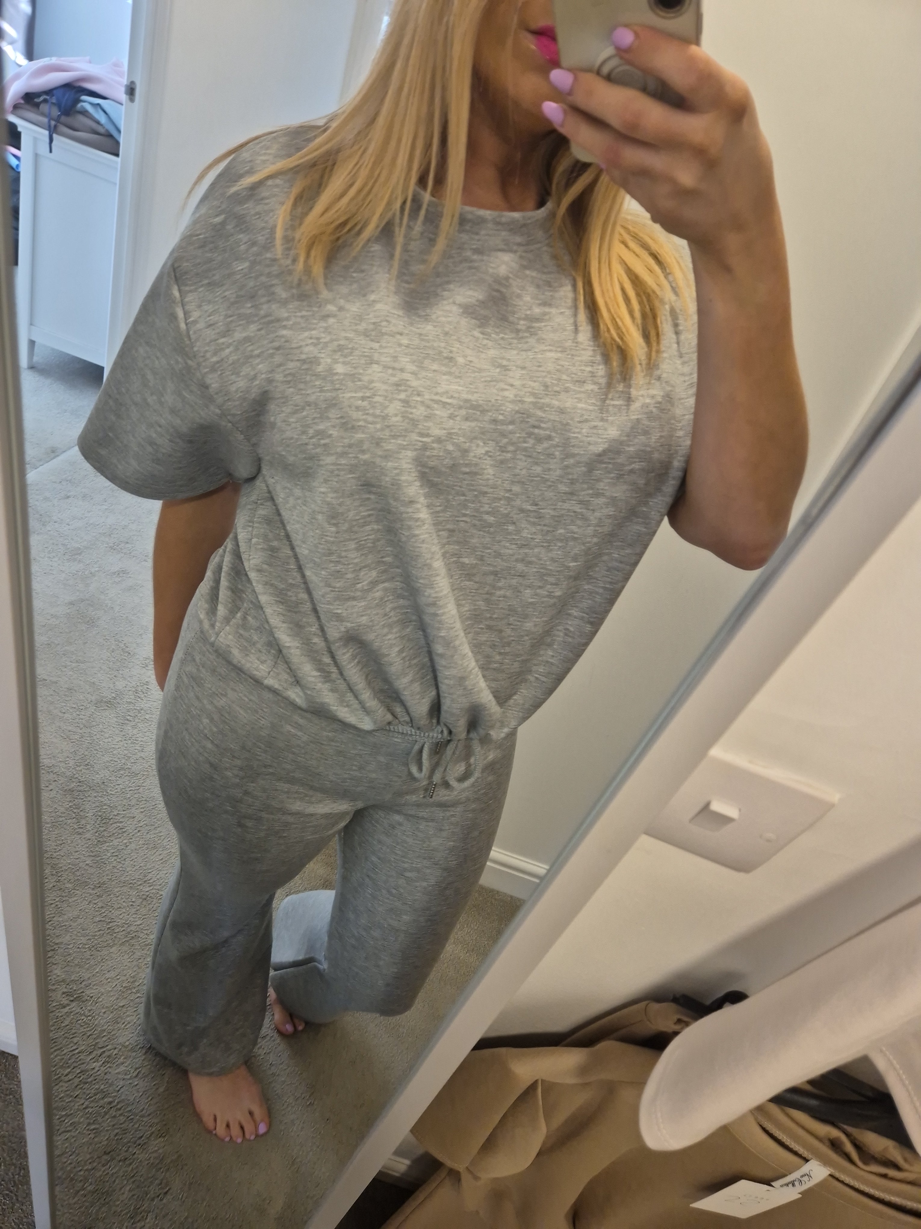 Yoga Pant Set Short Sleeve