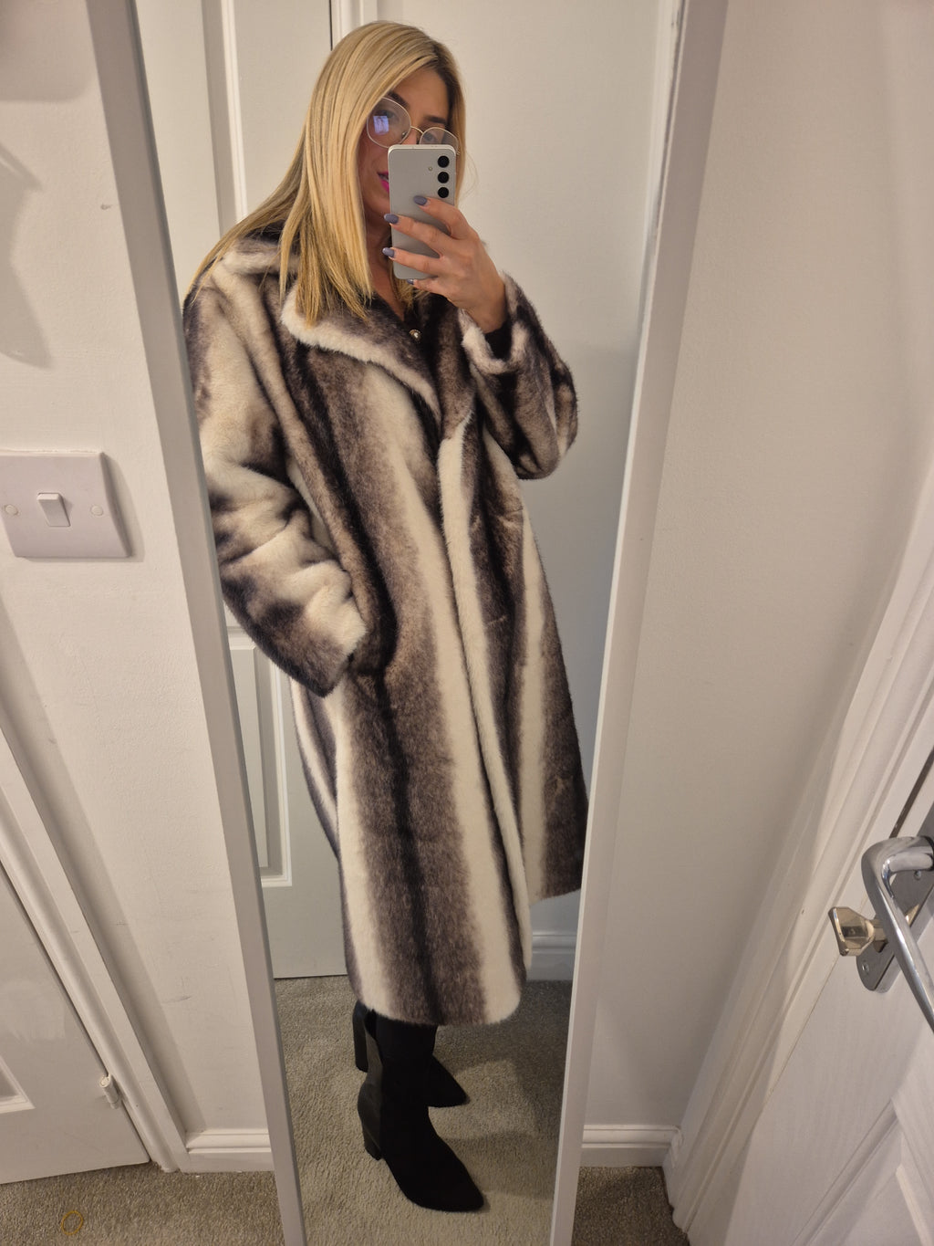 Faux Fur Coat Long One Size