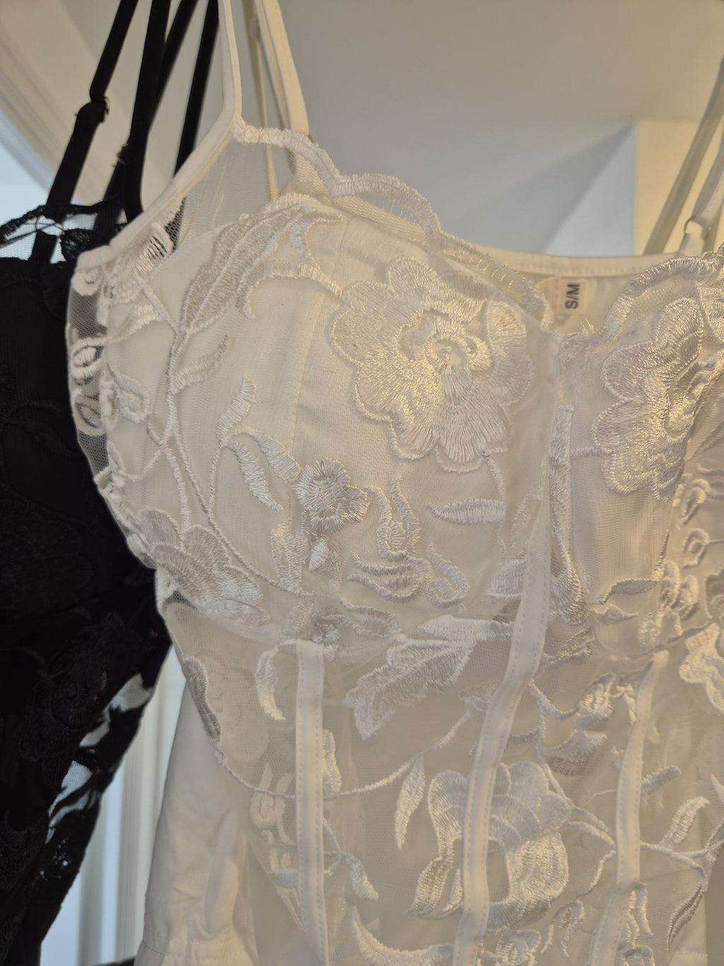 Flower Lace Body Suit Black