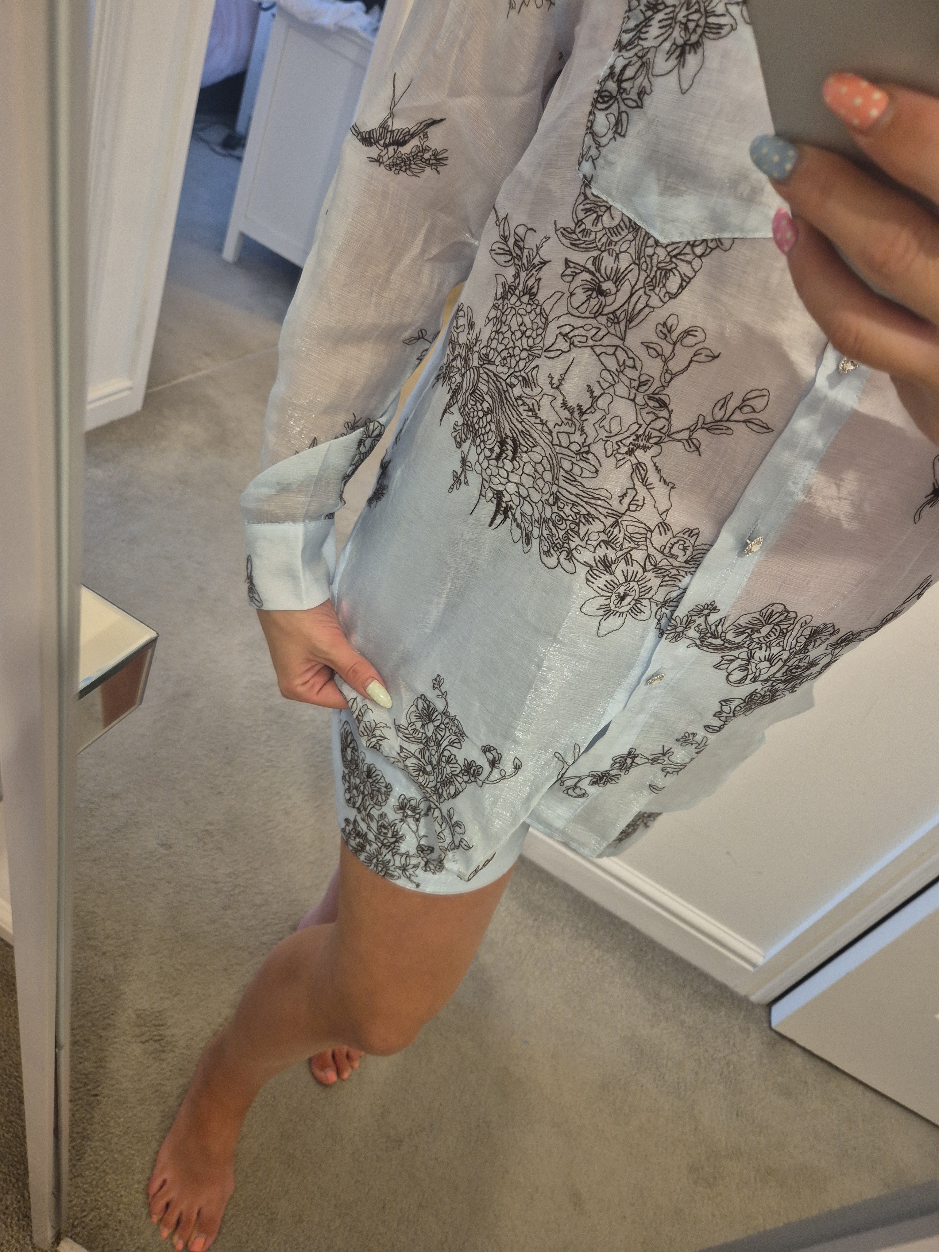 Silk Flower Short Set M/L