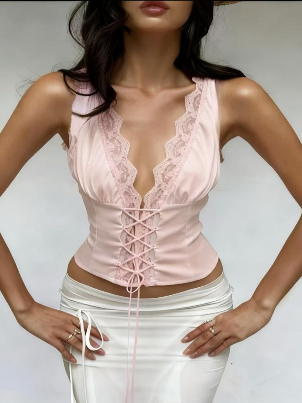 Lace Up Top One Size Various Colours