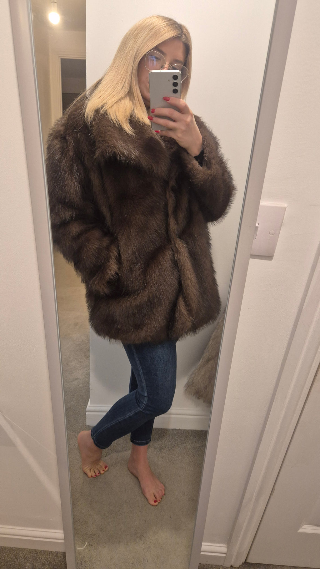 Faux Fur Jacket Various Colours M/L