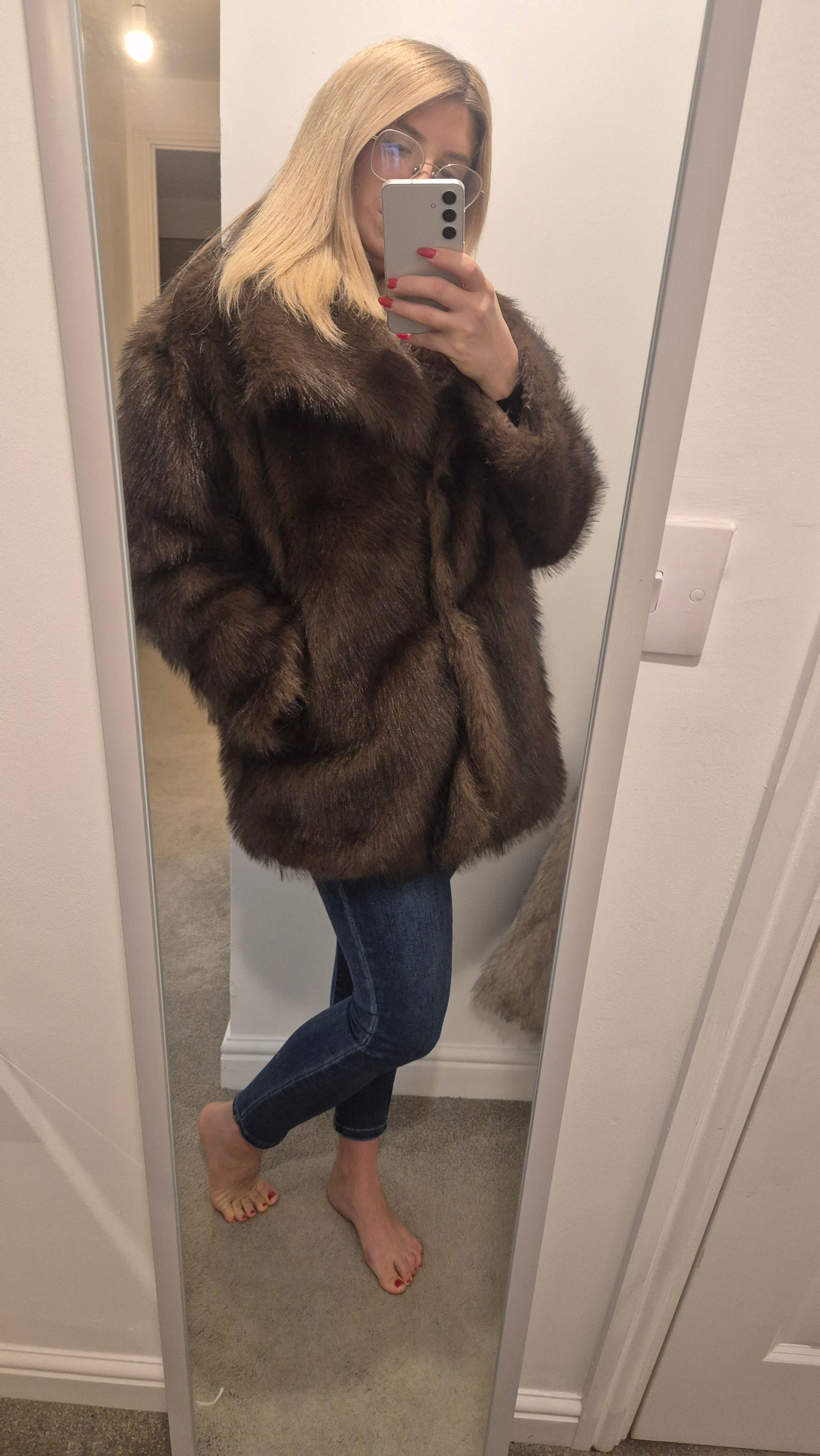 Faux Fur Jacket Various Colours M/L