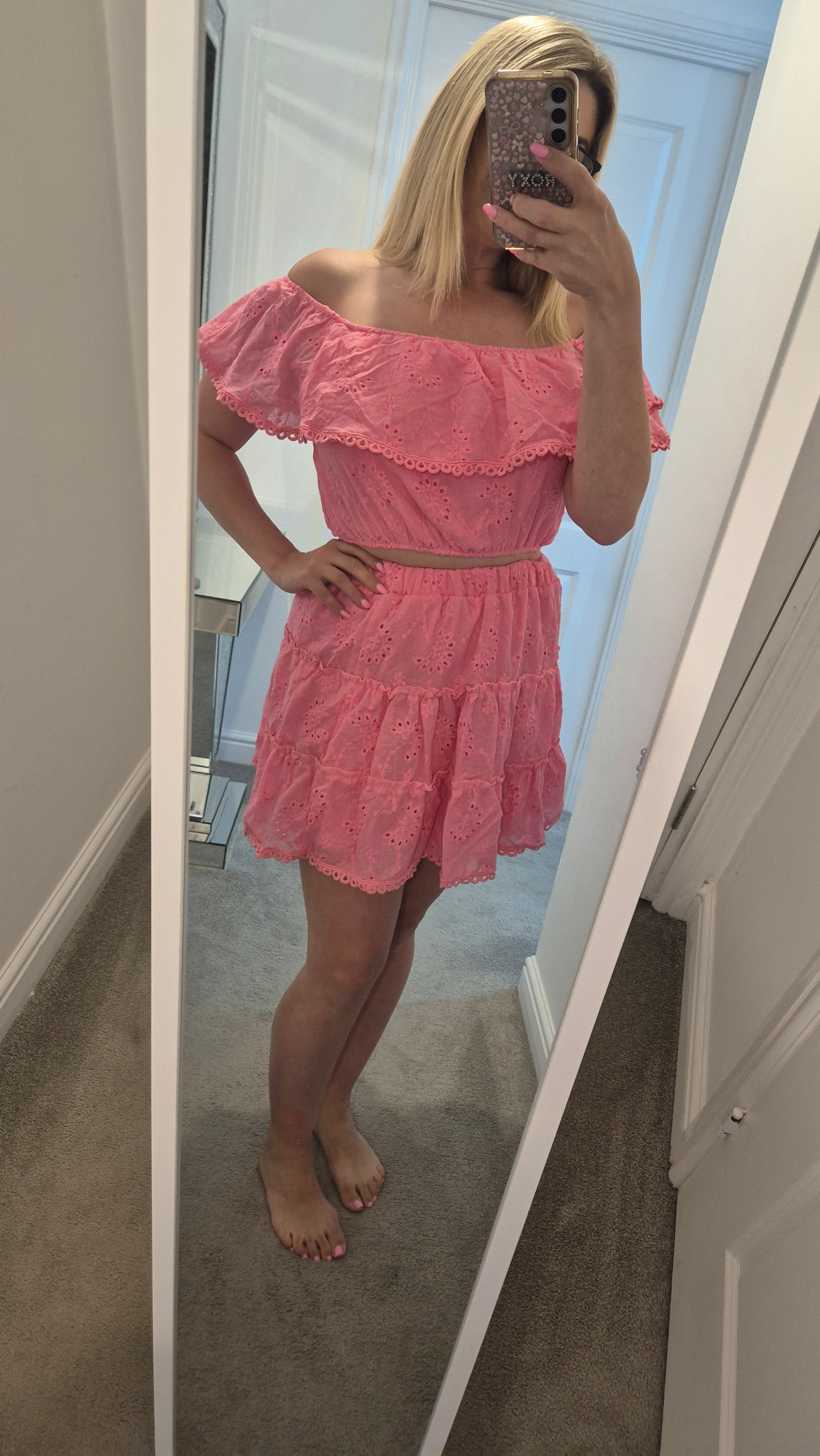 Arabella Skirt Set Pink £10 no returns on sale items