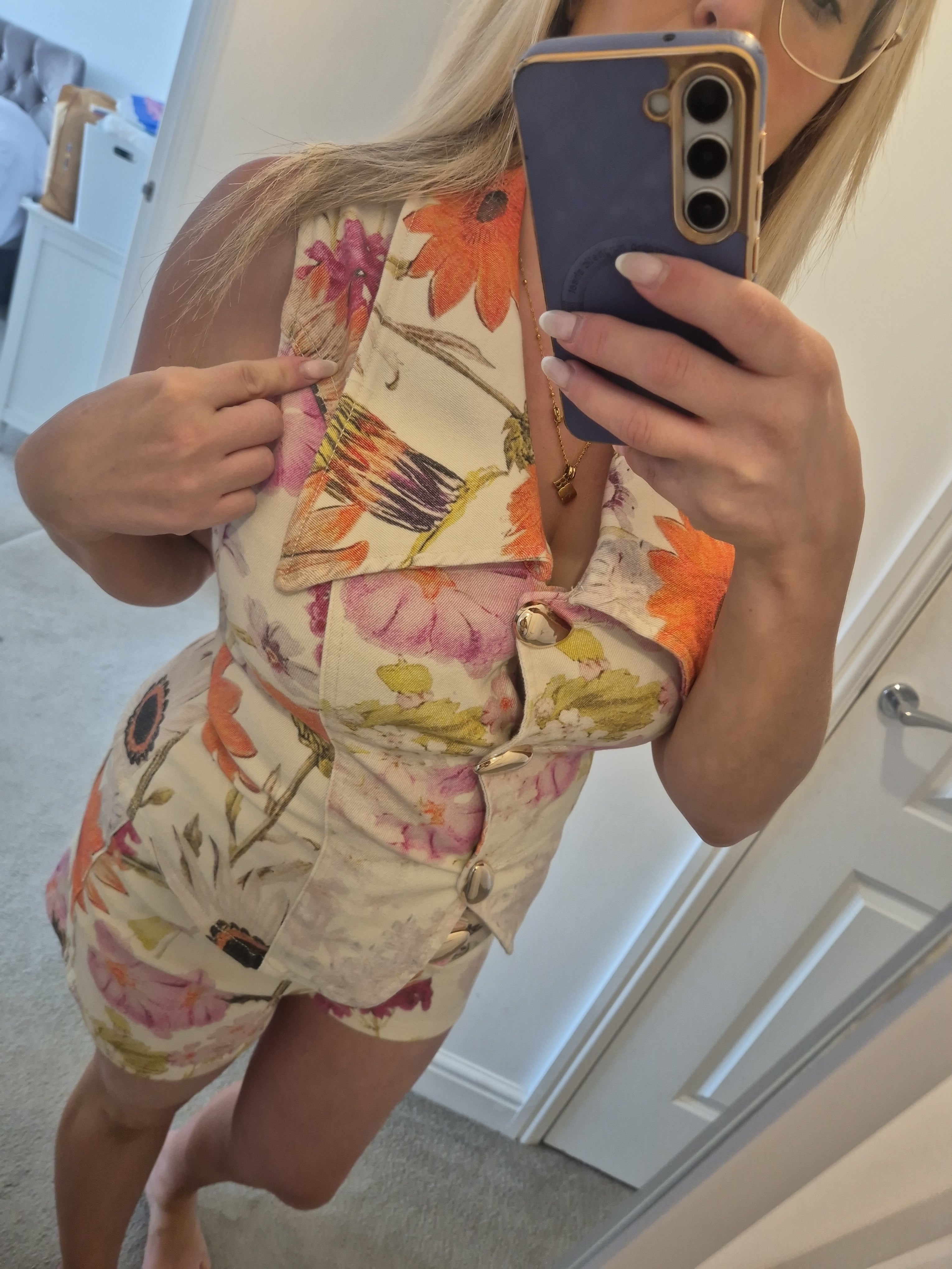 Flower Denim Set