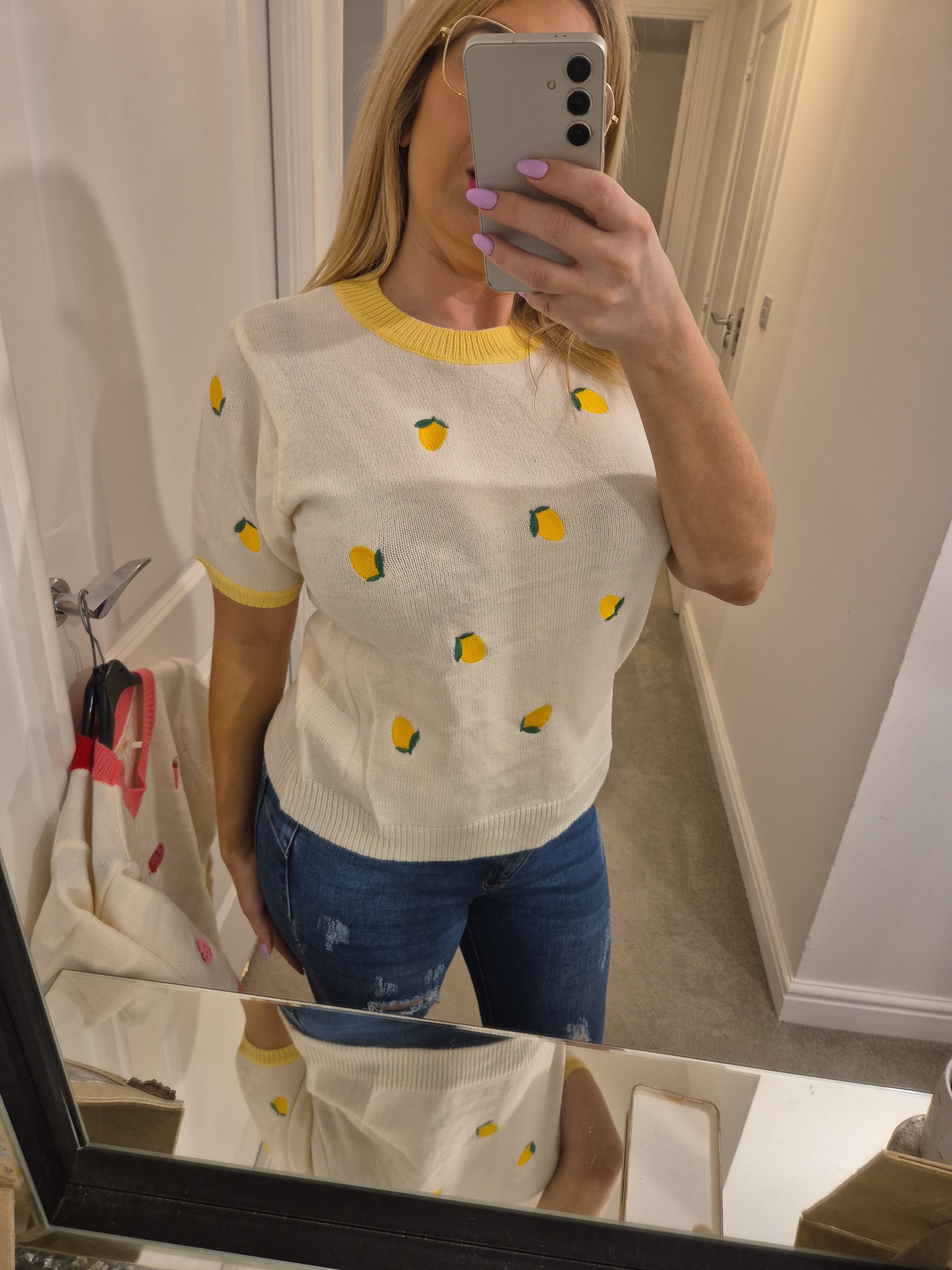 Lemon Knitted Tee One Size