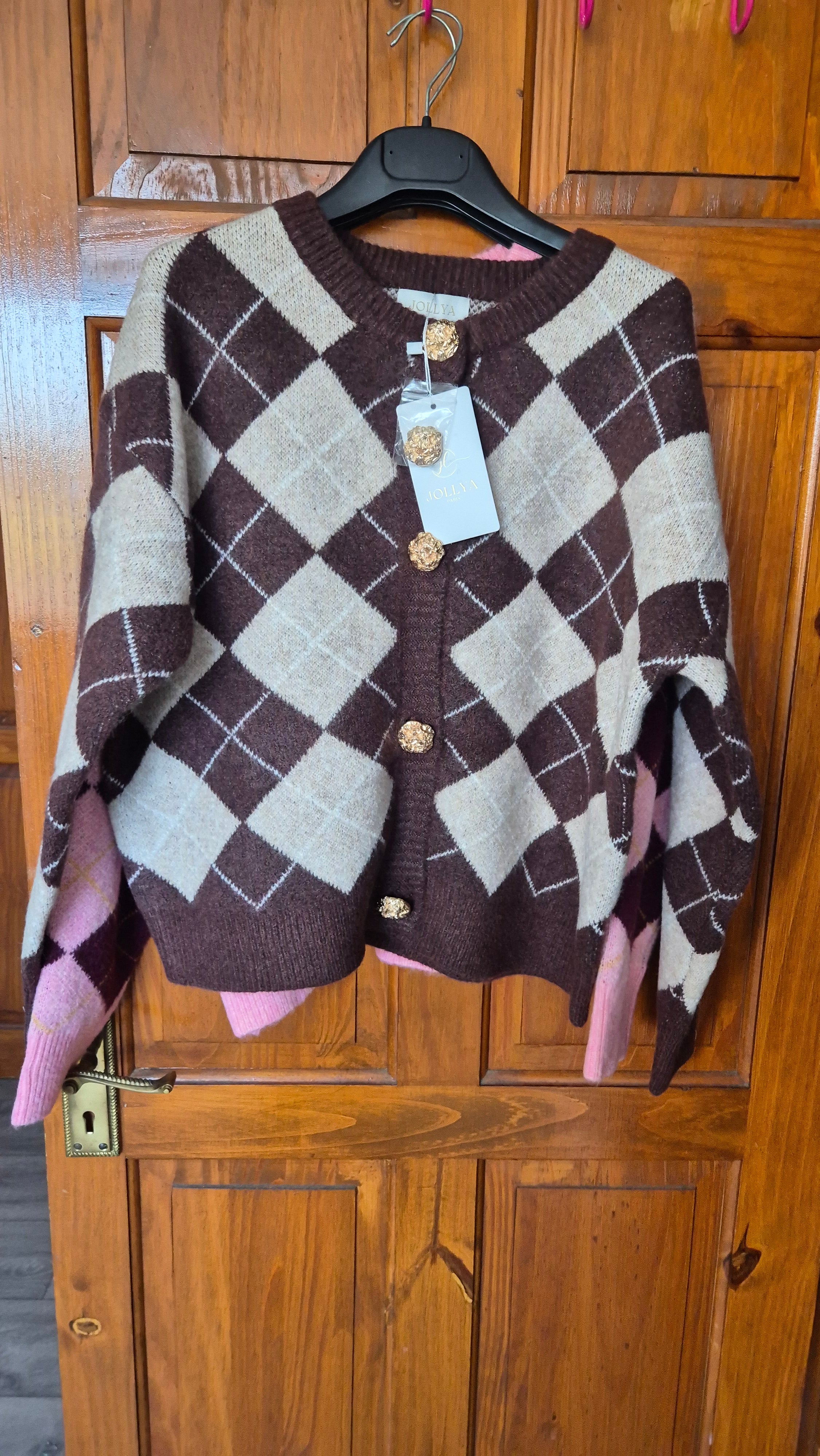 Argyle Cardigan One Size Various Colours