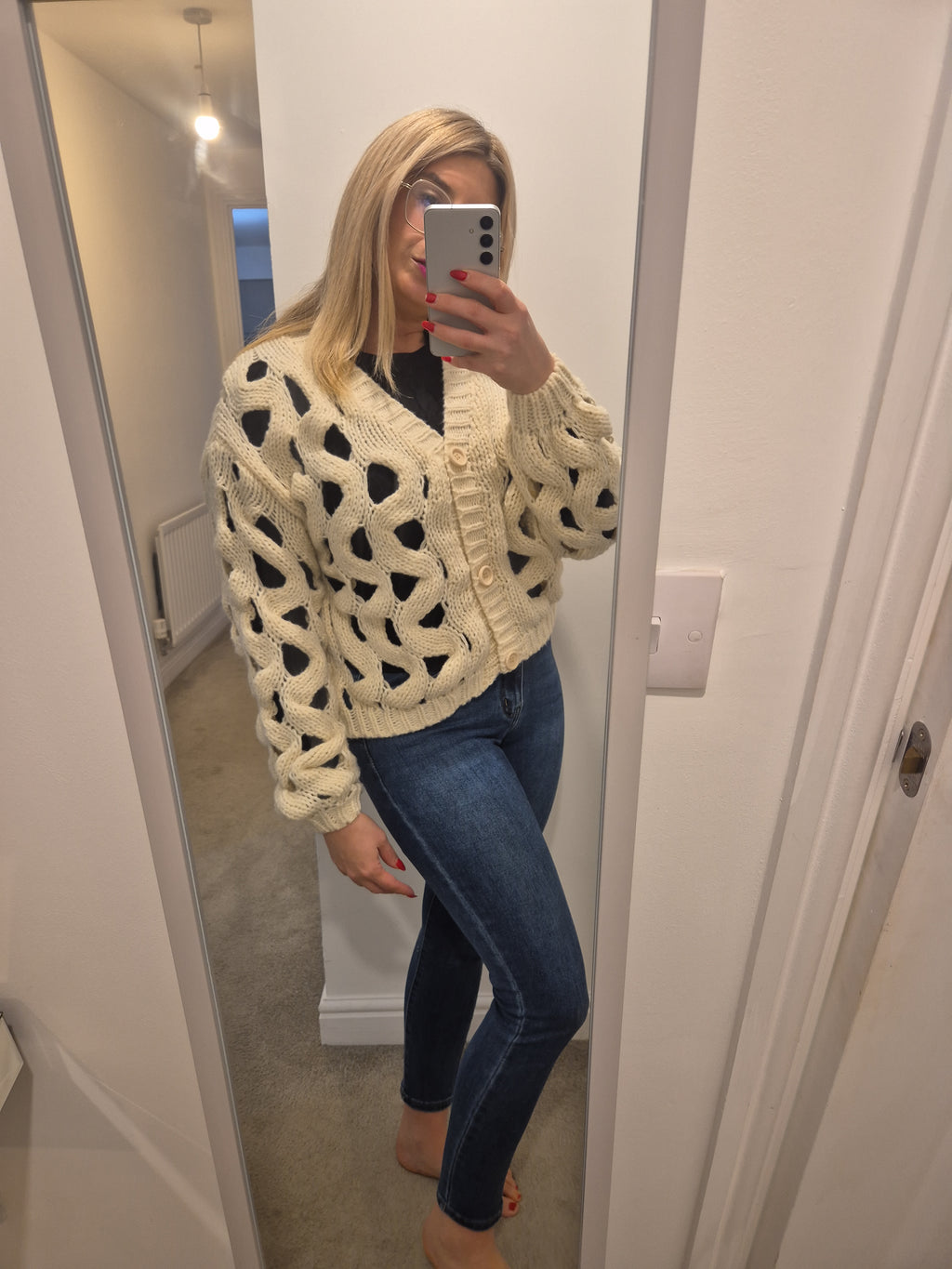 Knitted Hole Cardigan