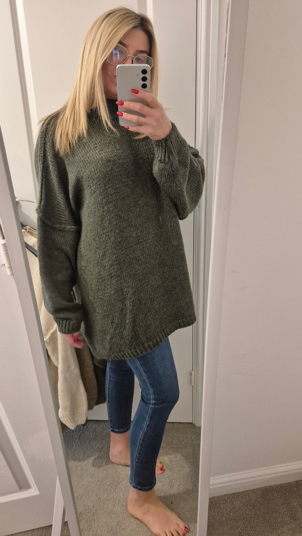 Oversized Knitted Jumper One Size