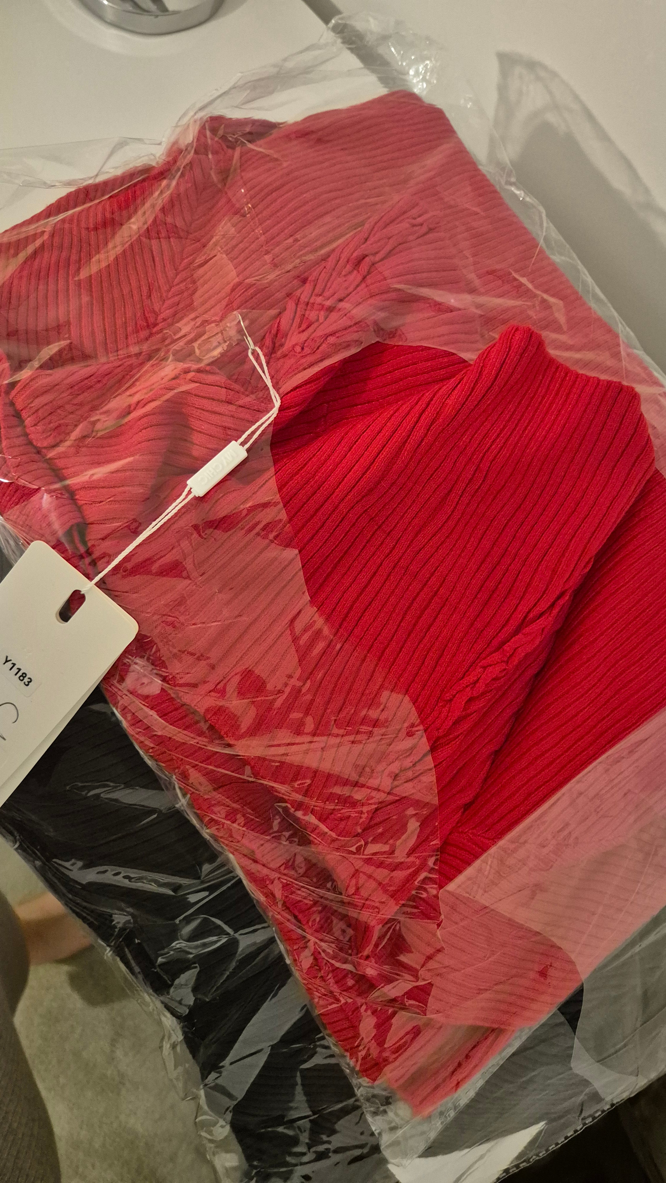 Off The Shoulder Knitted Dress