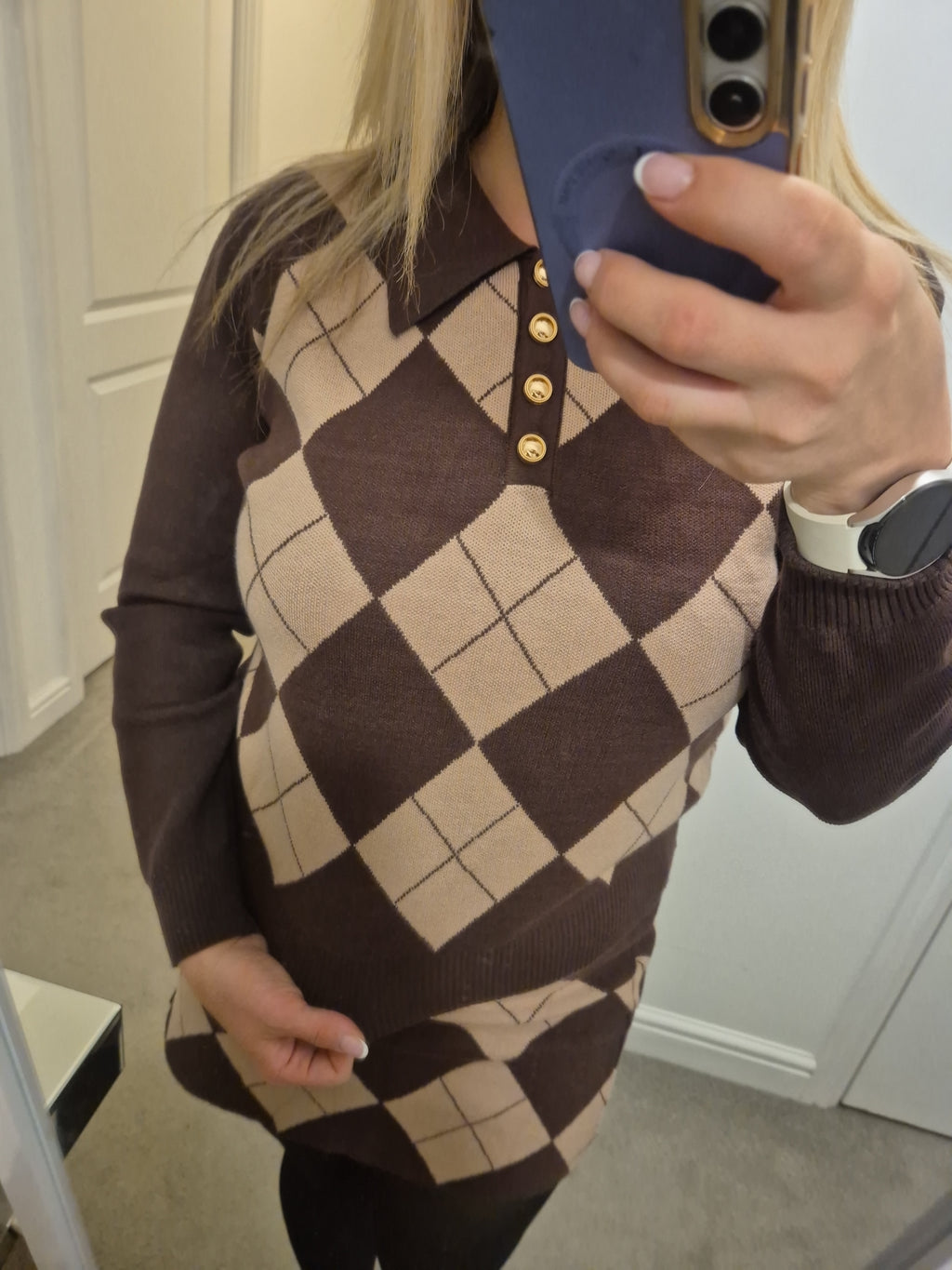 Argyle Skirt Set m/l
