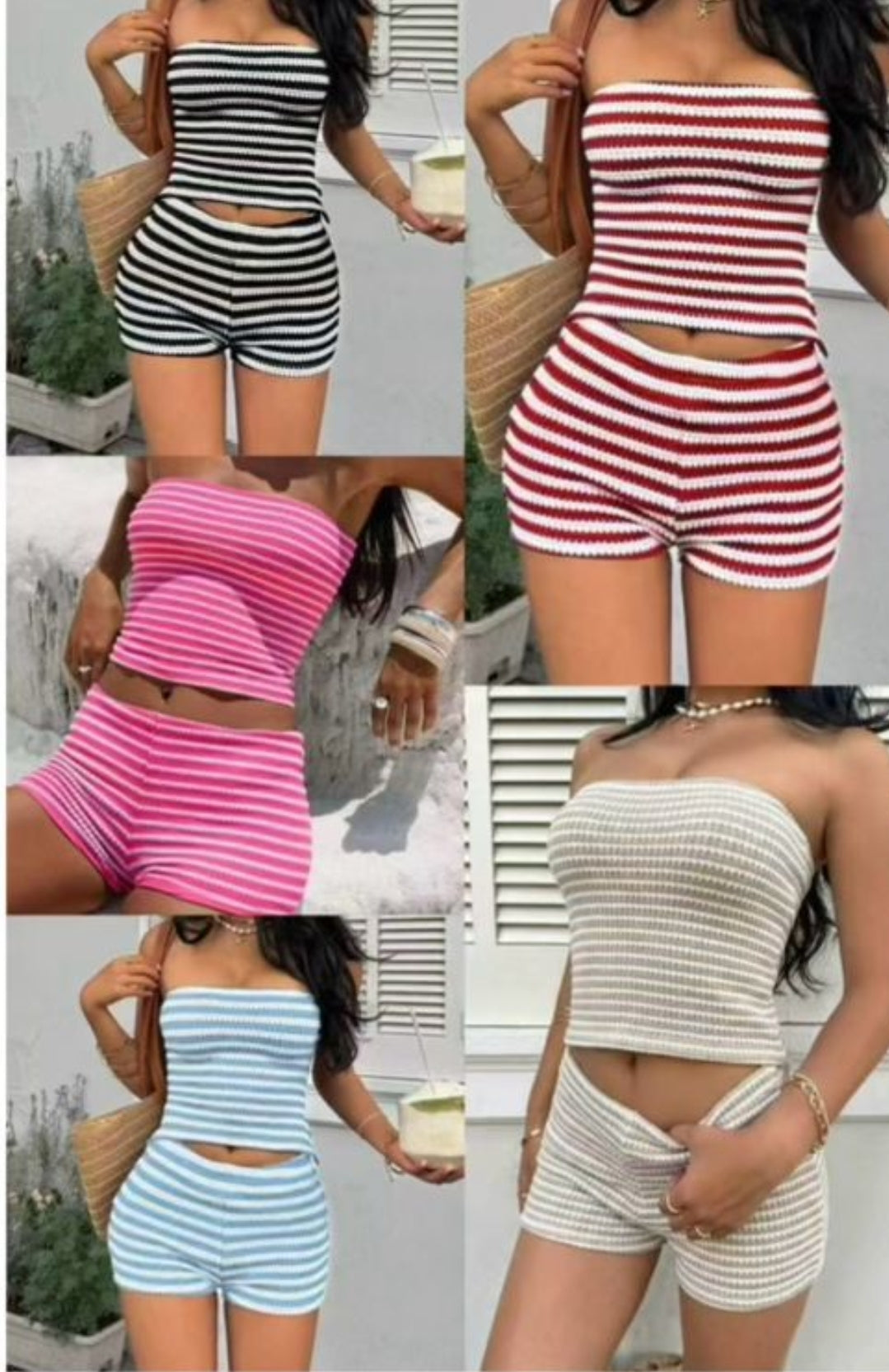 Boob Tube Short Set One Size