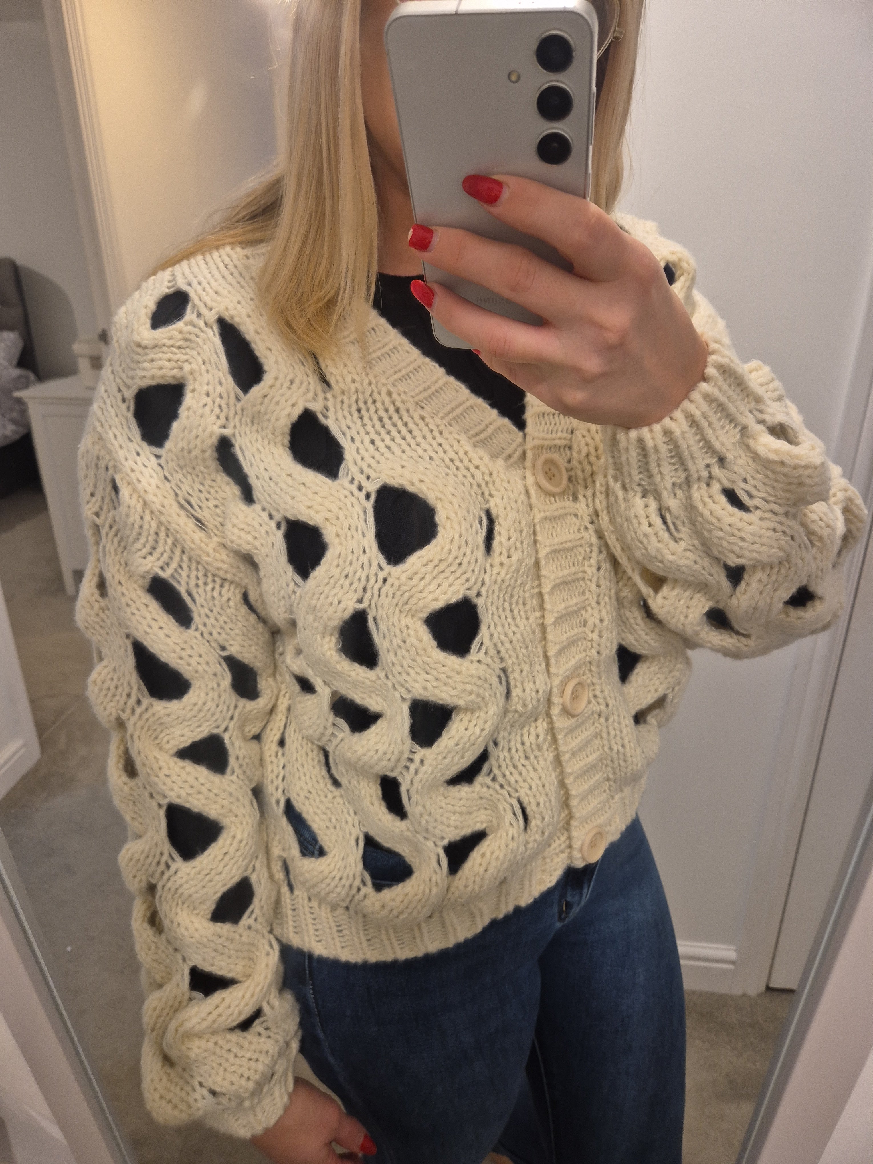 Knitted Hole Cardigan