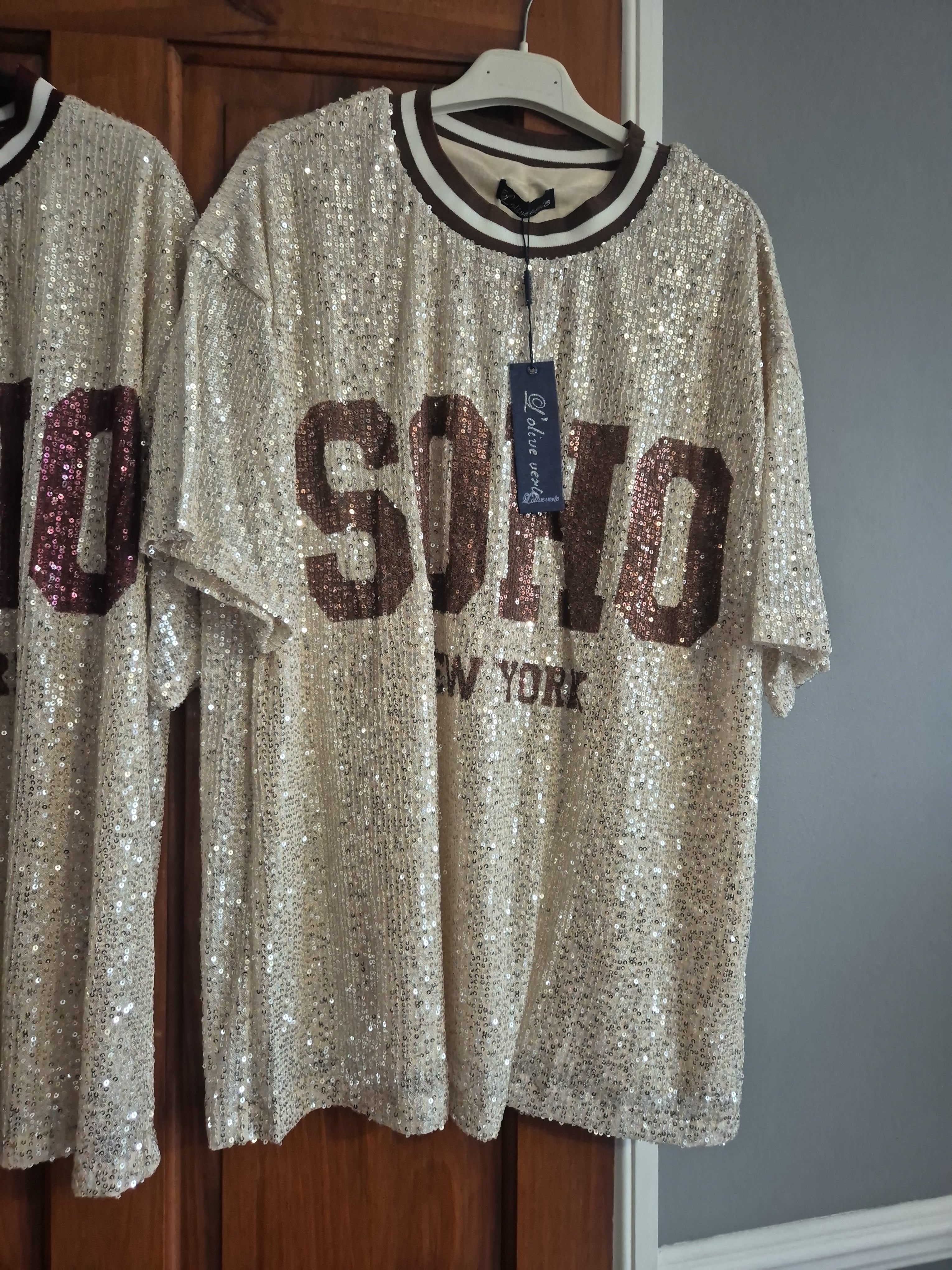 Soho Sequin Top One Size Various Colours