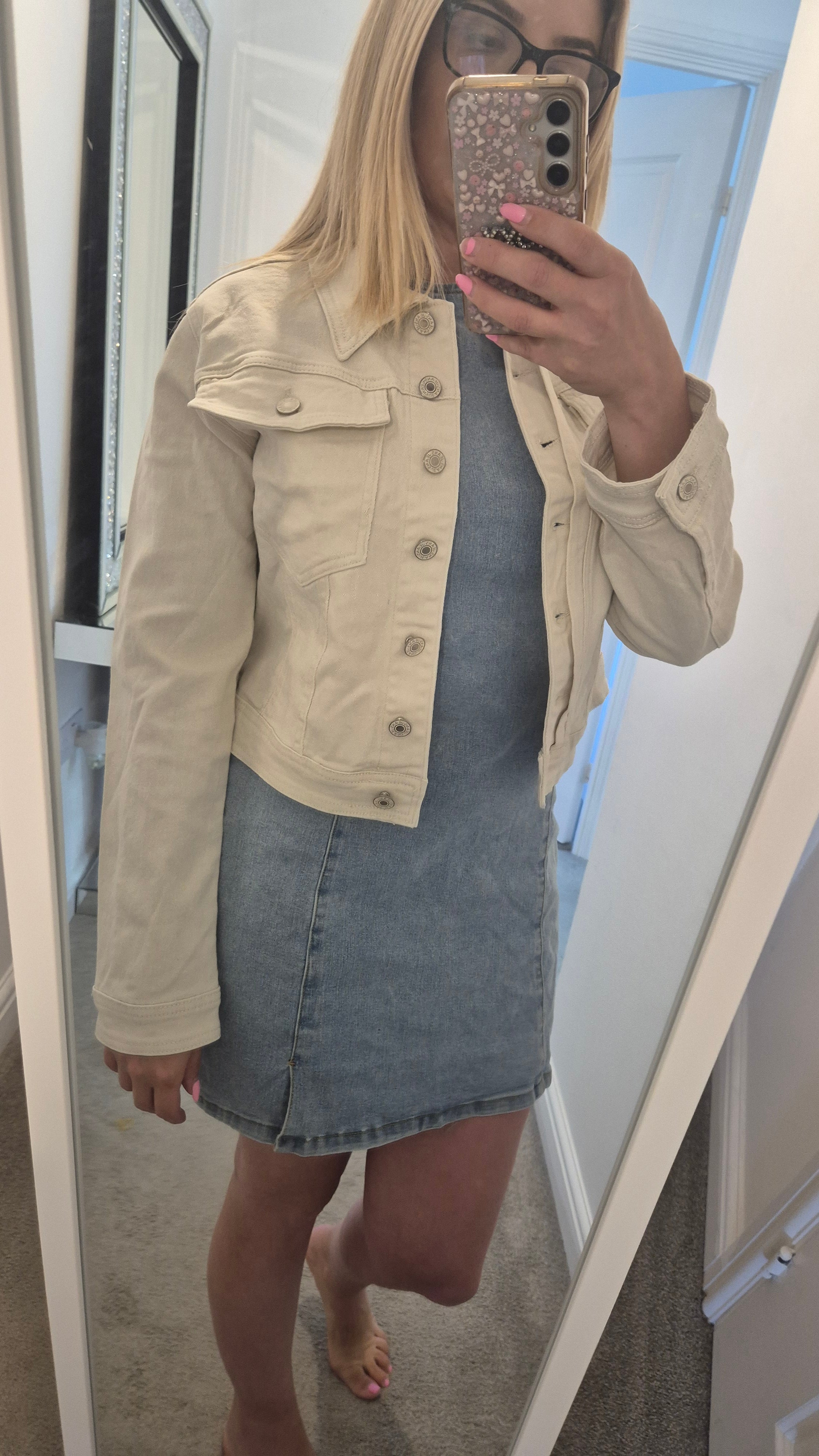 Rosie Denim Jacket Cream Wash