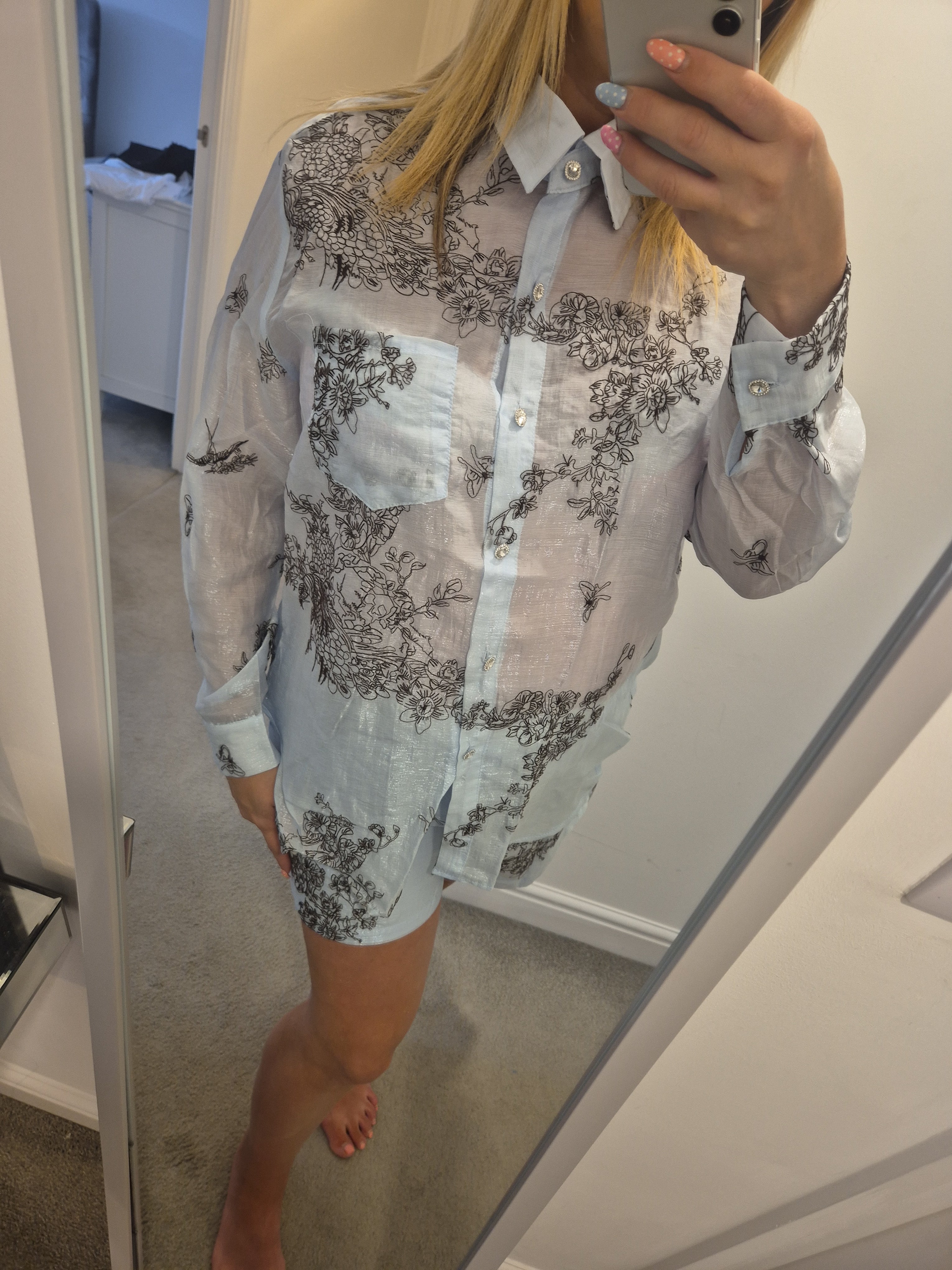 Silk Flower Short Set M/L