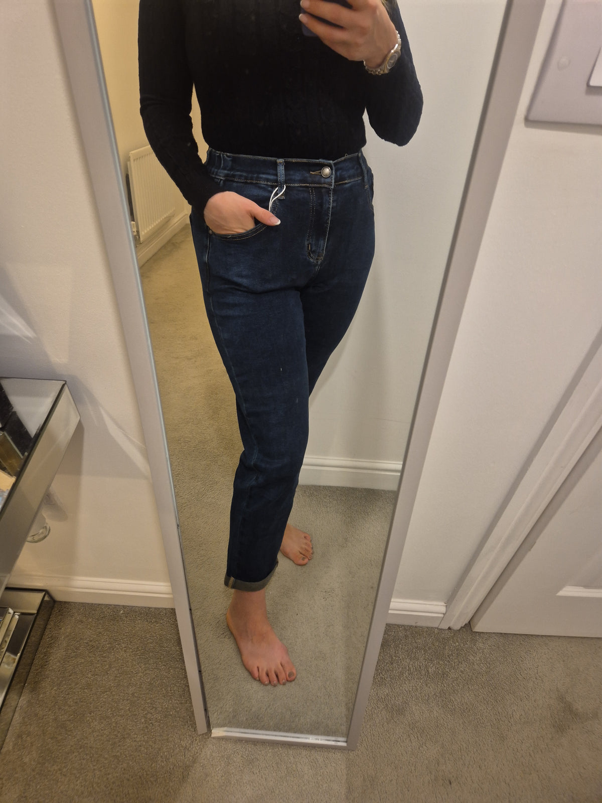 Mom Jean Dark Wash