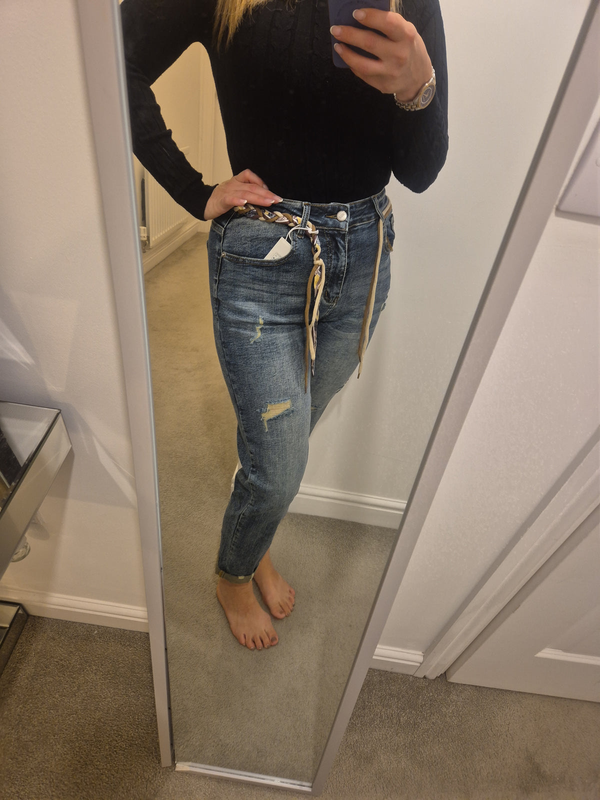 Mom Jean Woven Belt