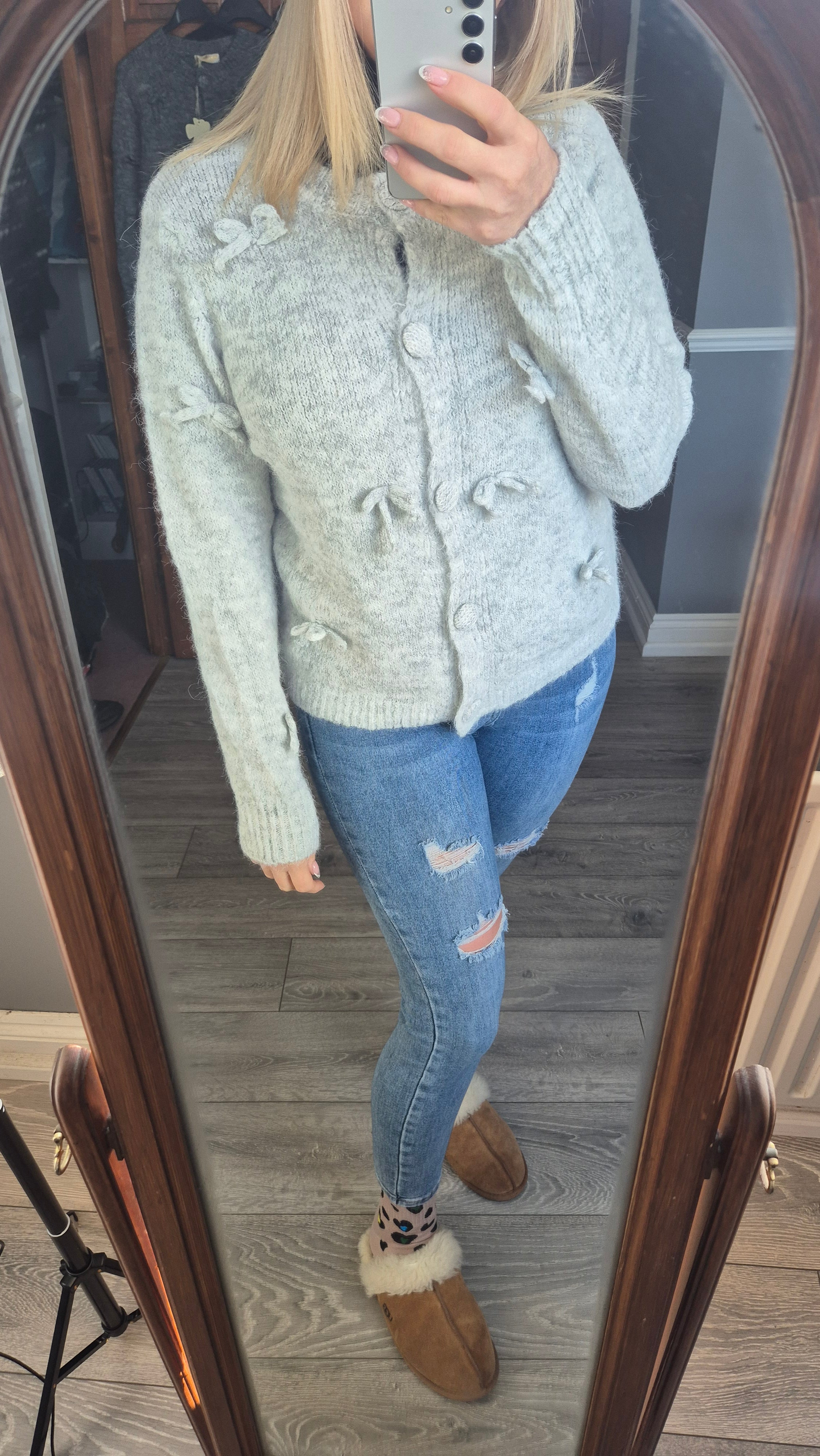 Bow Cardigan One Size Various Colours