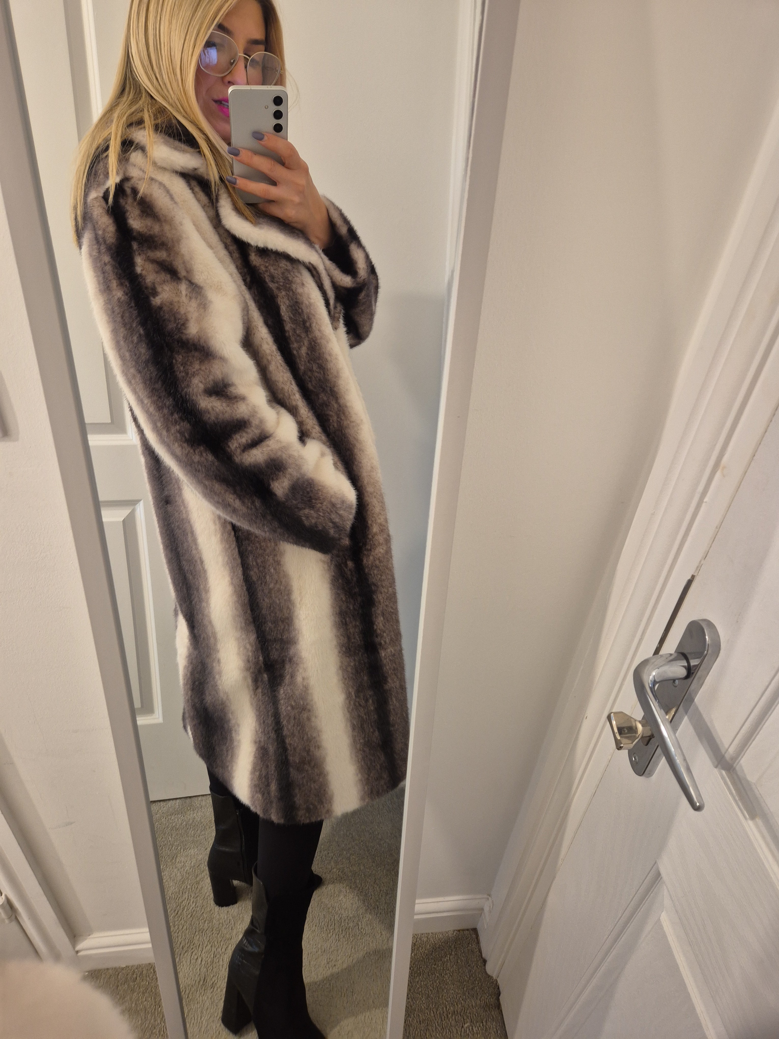 Faux Fur Coat Long One Size