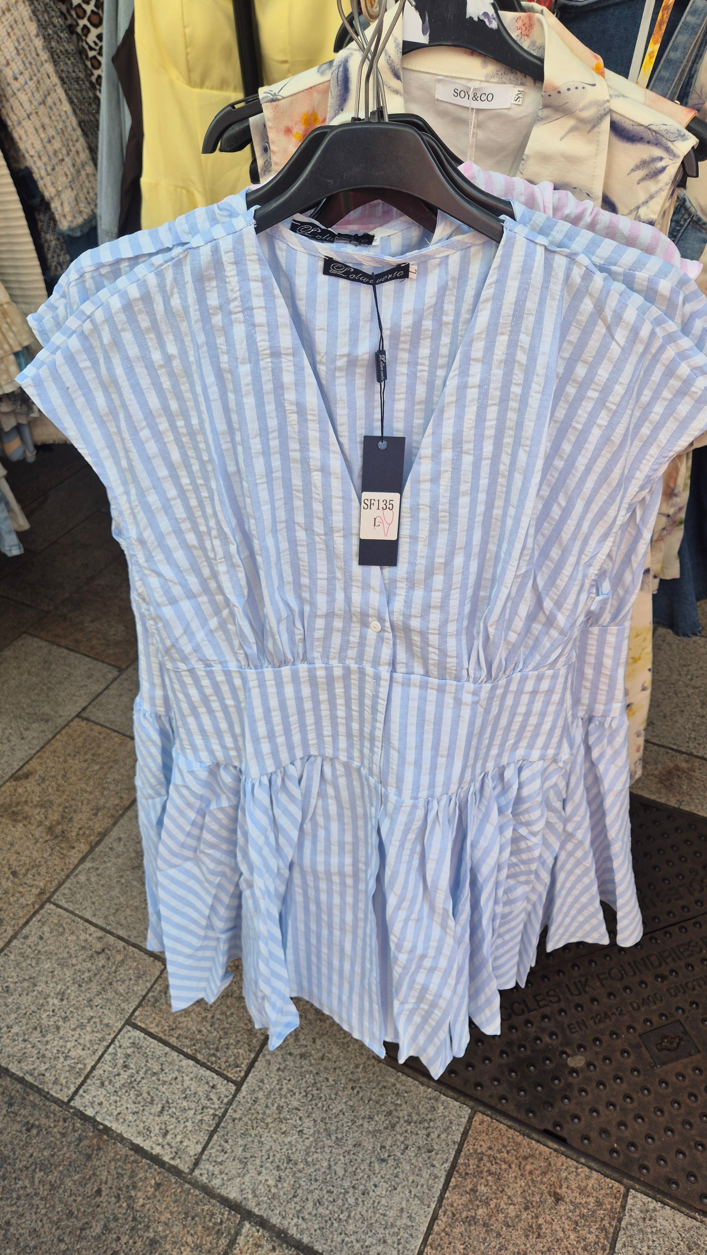 Stripe Dress Blue
