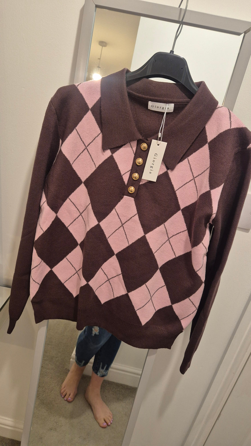 Argyle Jumper S/M