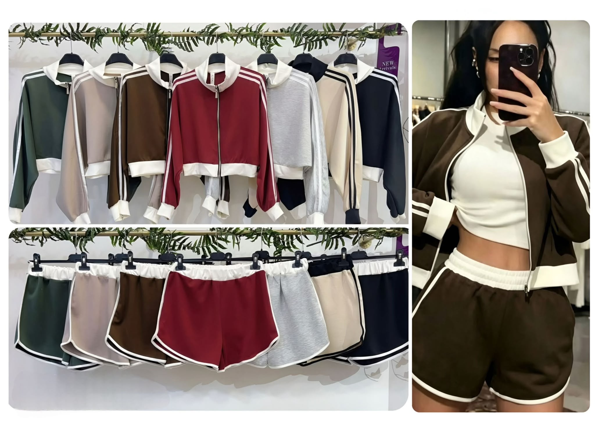 Stripe Short Set One Size Various Colours