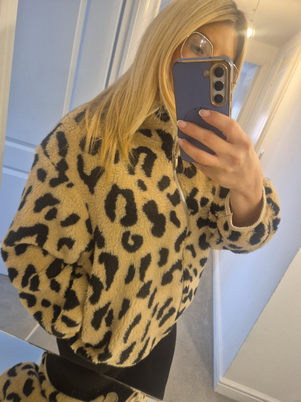 Leopard Fleece Jacket One Size