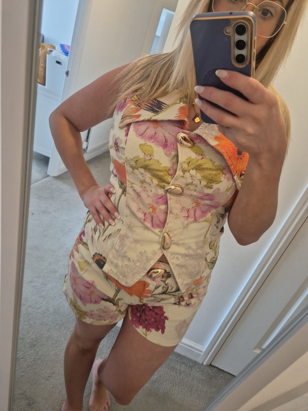 Flower Denim Set