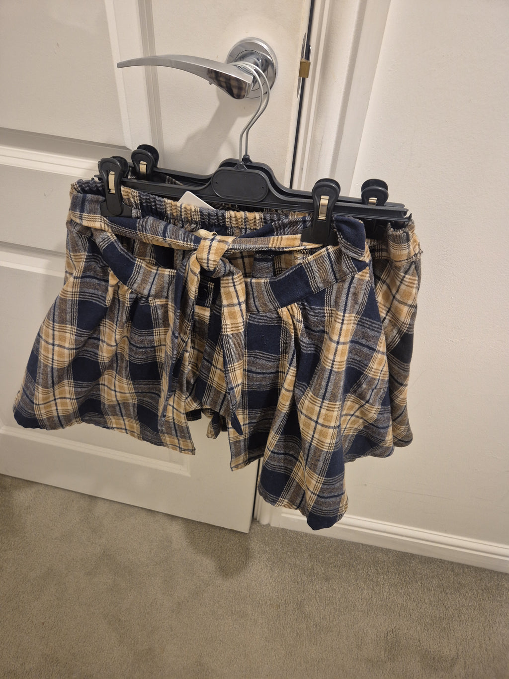 Skort Check Wrap Around One Size