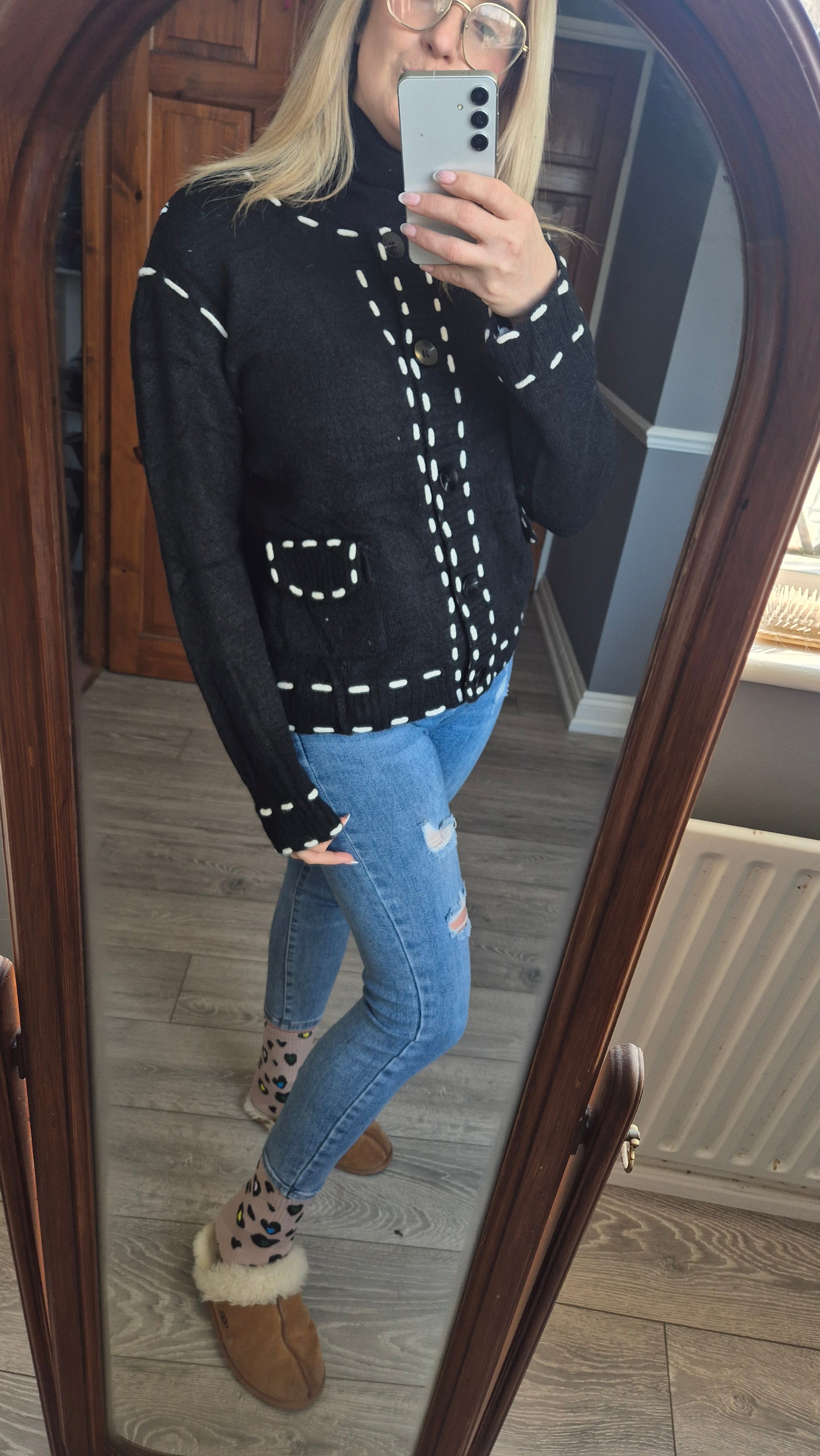 Stitch Knitted Cardigan One Size Various Colours