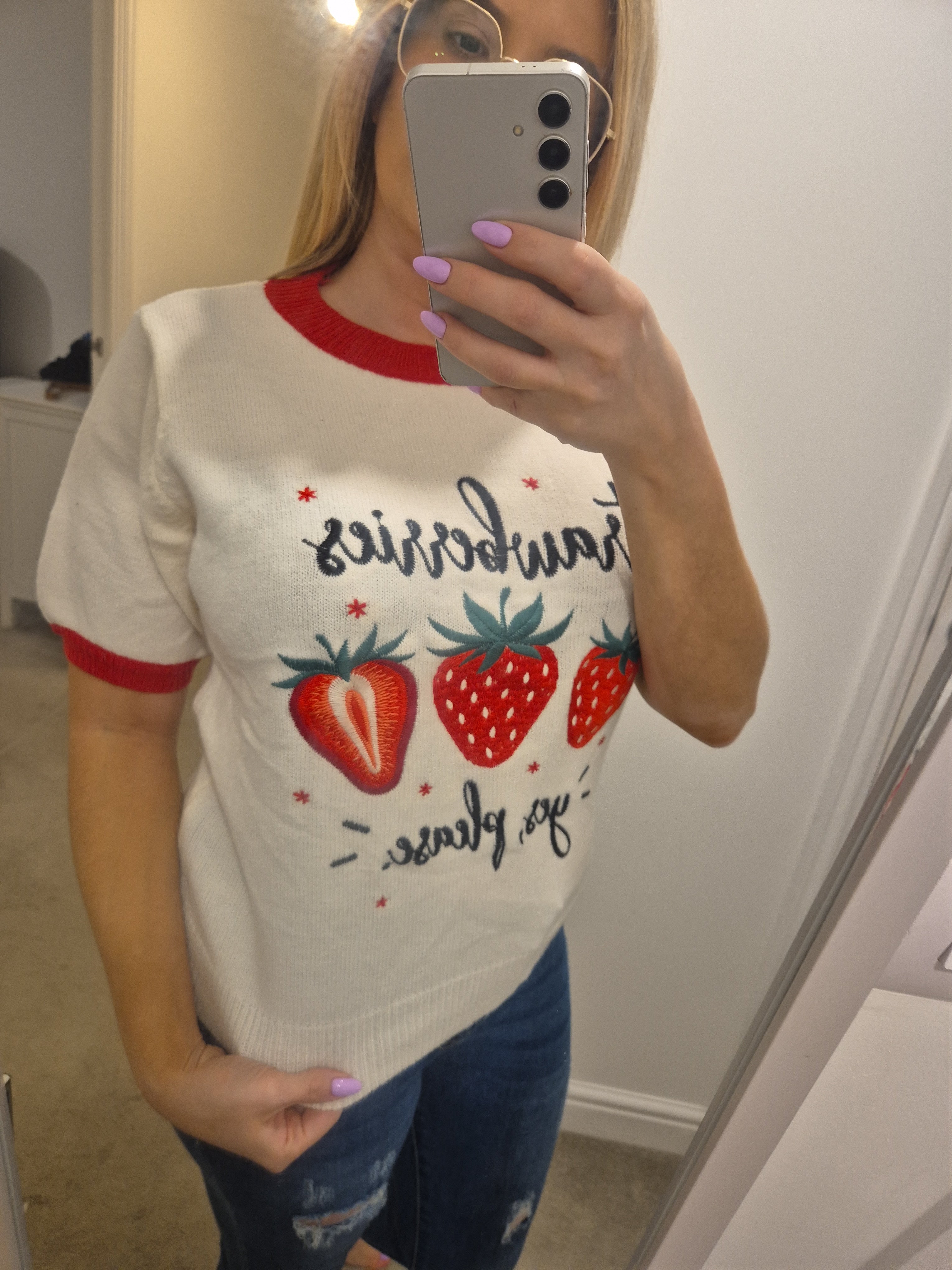 Strawberry Tee One Size