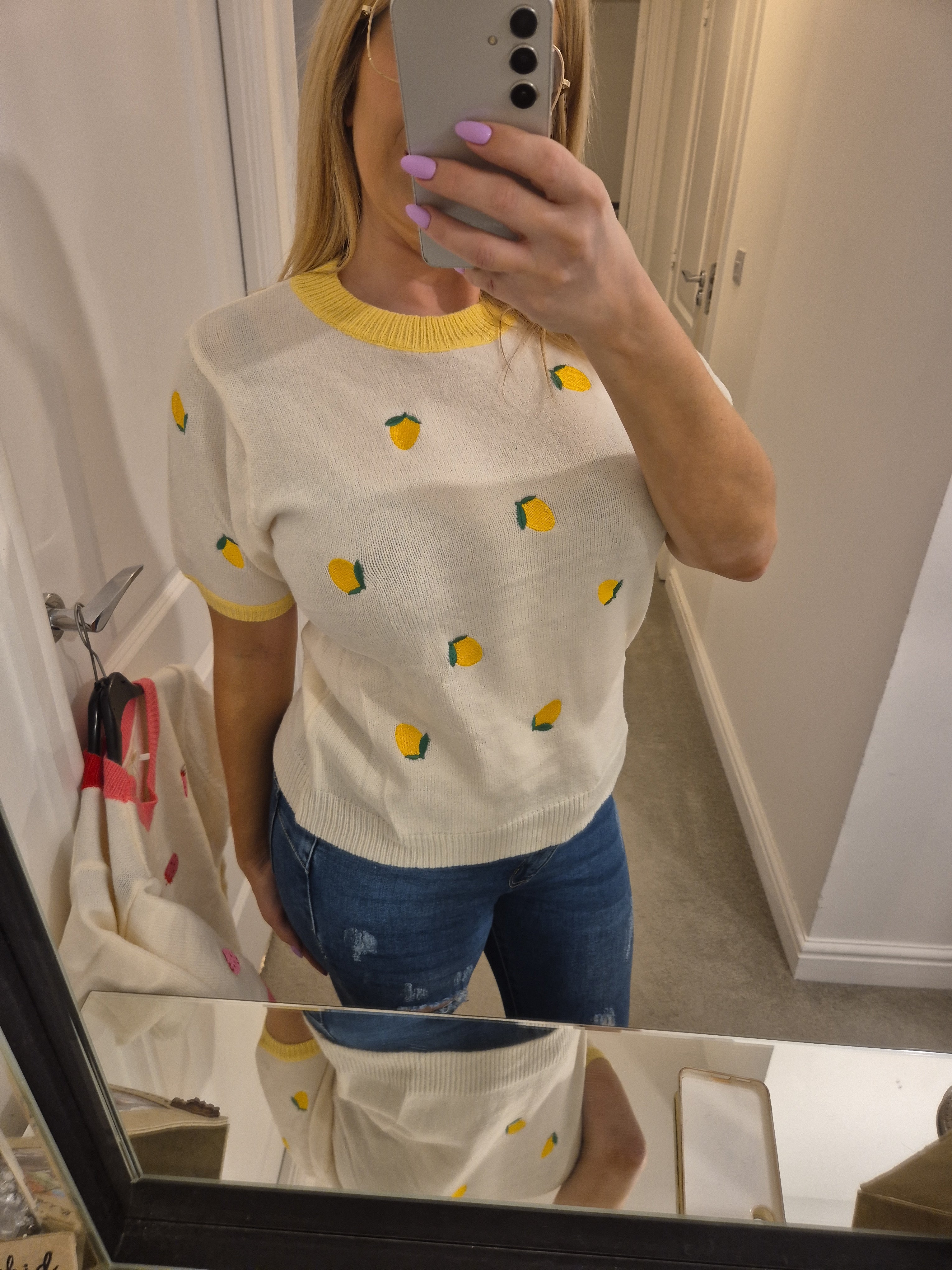 Lemon Knitted Tee One Size