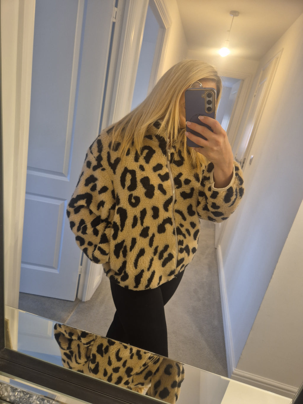 Leopard Fleece Jacket One Size