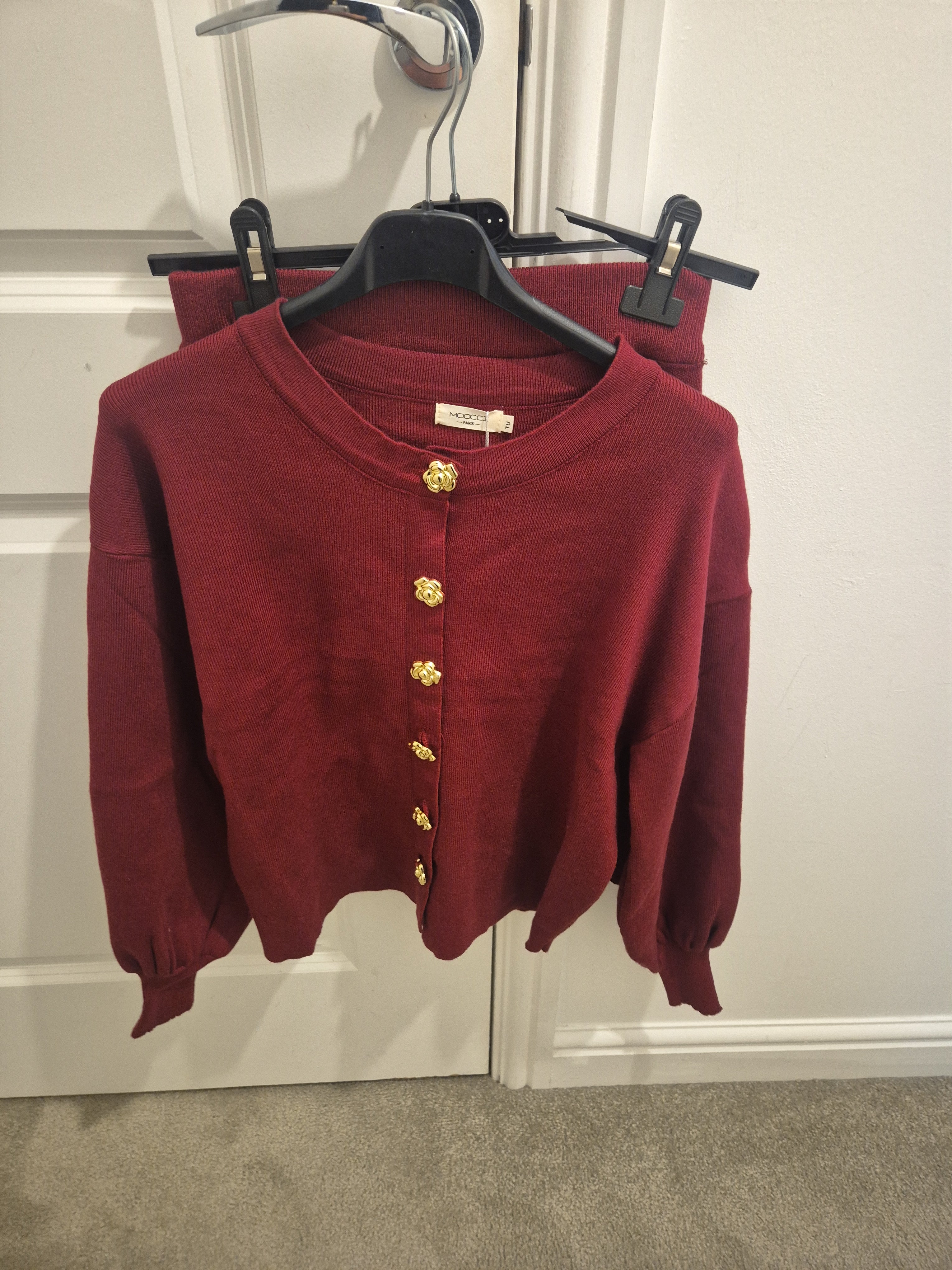 Rose Cardigan Set One Size Various Colours