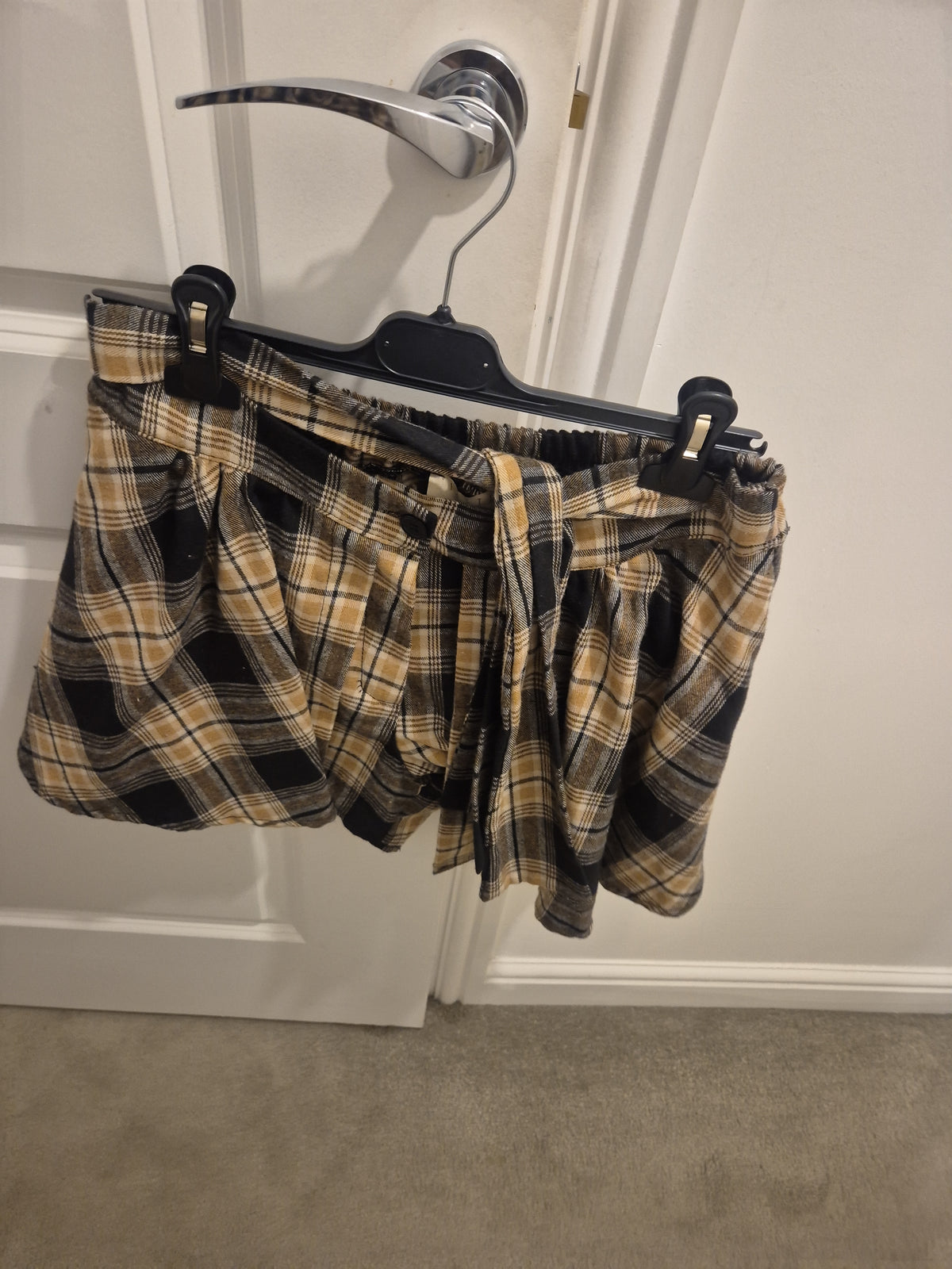 Skort Check Wrap Around One Size